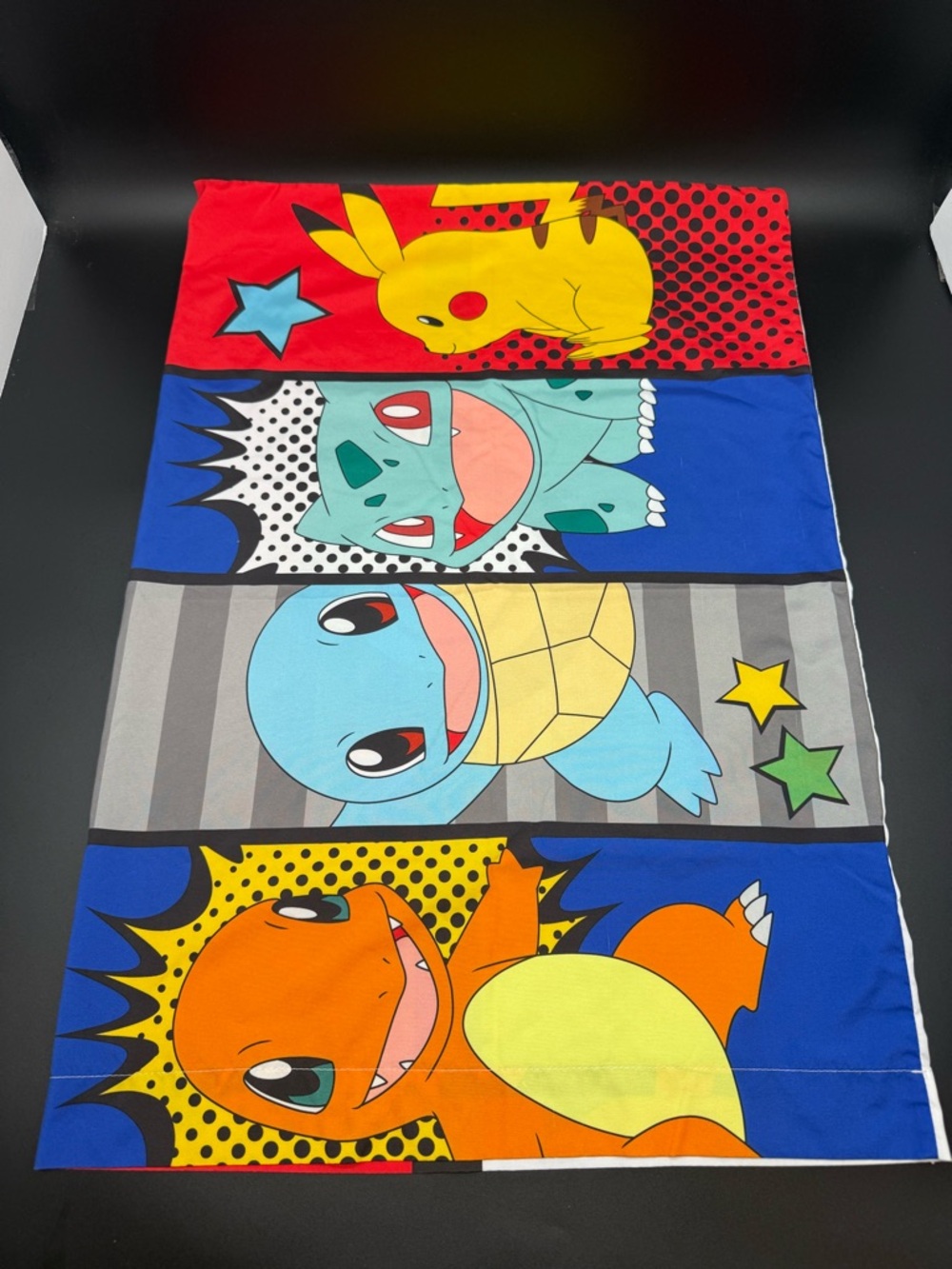Pokemon Trio Character Pillow Case - Pikachu, Bulbasaur, Squirtle, Charmander